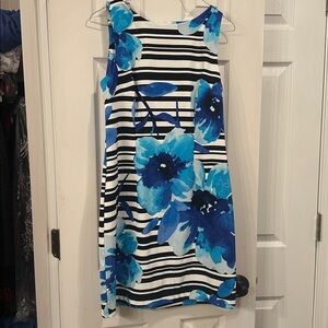 ALYX Petite Blue Black & White Striped dress